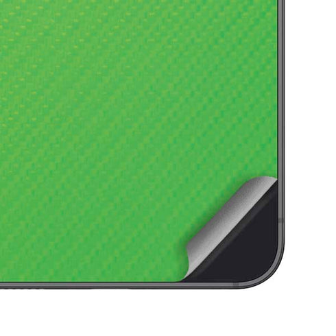 Green Carbon Fiber Specialty Texture Material Galaxy S25 Skin